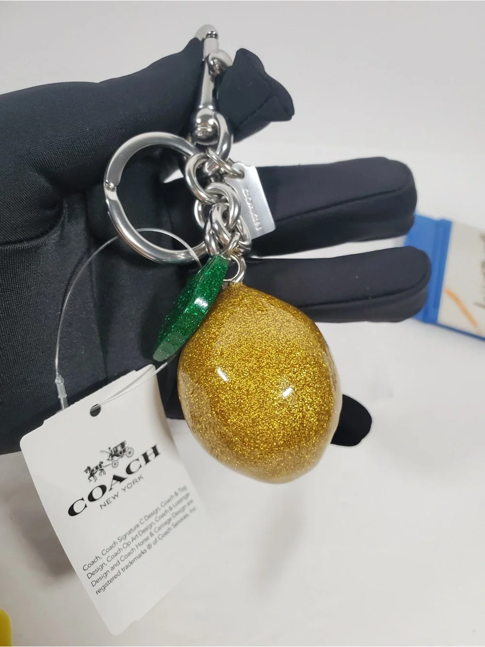Coach Lemon Resin Bag Charm NWT